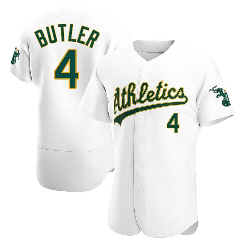 BIPIHUC Athletics #4 Lawrence Butler player White Authentic Home Stitched Jersey