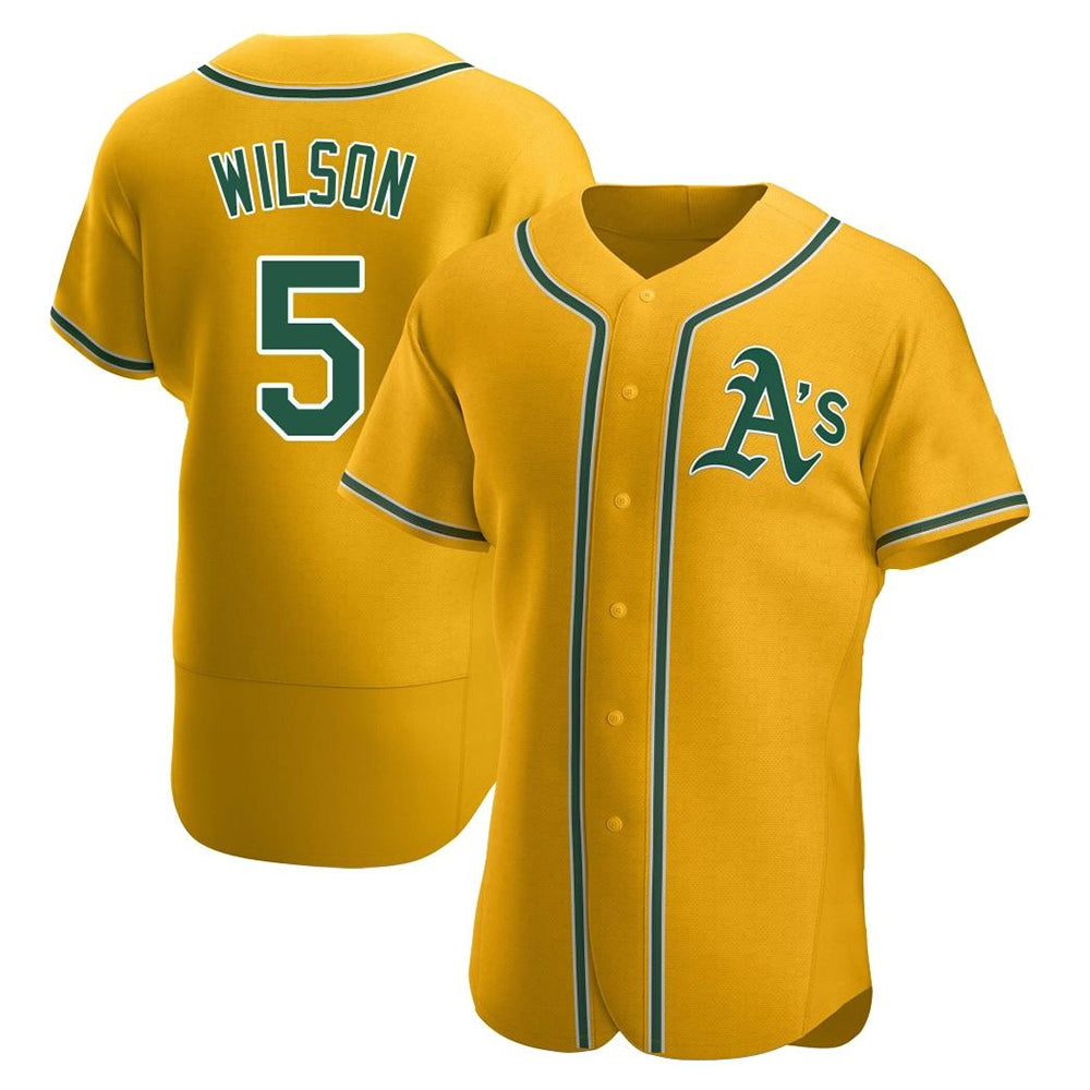 BIPIHUC Athletics #5 Jacob Wilson Gold Authentic Alternate Stitched Jersey
