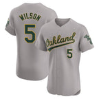 BIPIHUC Athletics #5 Jacob Wilson Gray Elite Road Stitched Jersey