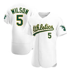 BIPIHUC Athletics #5 Jacob Wilson White Authentic Home Stitched Jersey