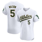 BIPIHUC Athletics #5 Jacob Wilson White Elite Home Stitched Jersey