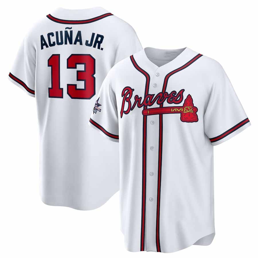 BIPIHUC A.Braves #13 Ronald Acuna Jr. 2025 All-Star Game Home Replica Player Jersey - White Stitched Personalized Jersey