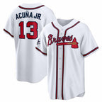 BIPIHUC A.Braves #13 Ronald Acuna Jr. 2025 All-Star Game Home Replica Player Jersey - White Stitched Personalized Jersey
