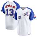 BIPIHUC A.Braves #13 Ronald Acuna Jr. City Connect Limited Jersey - White Personalized Jerseys
