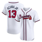 BIPIHUC A.Braves #13 Ronald Acuna Jr. Home Elite Jersey - White Personalized Jerseys