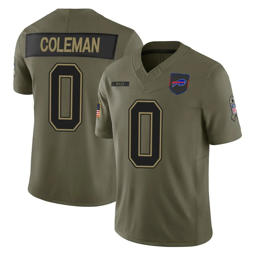 BIPIHUC B.Bills #0 Keon Coleman Player Olive Salute To Service Limited Game Stitched Jerseys