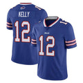 BIPIHUC B.Bills #12 Jim Kelly Player Royal Vapor Untouchable Limited Stitched Jerseys