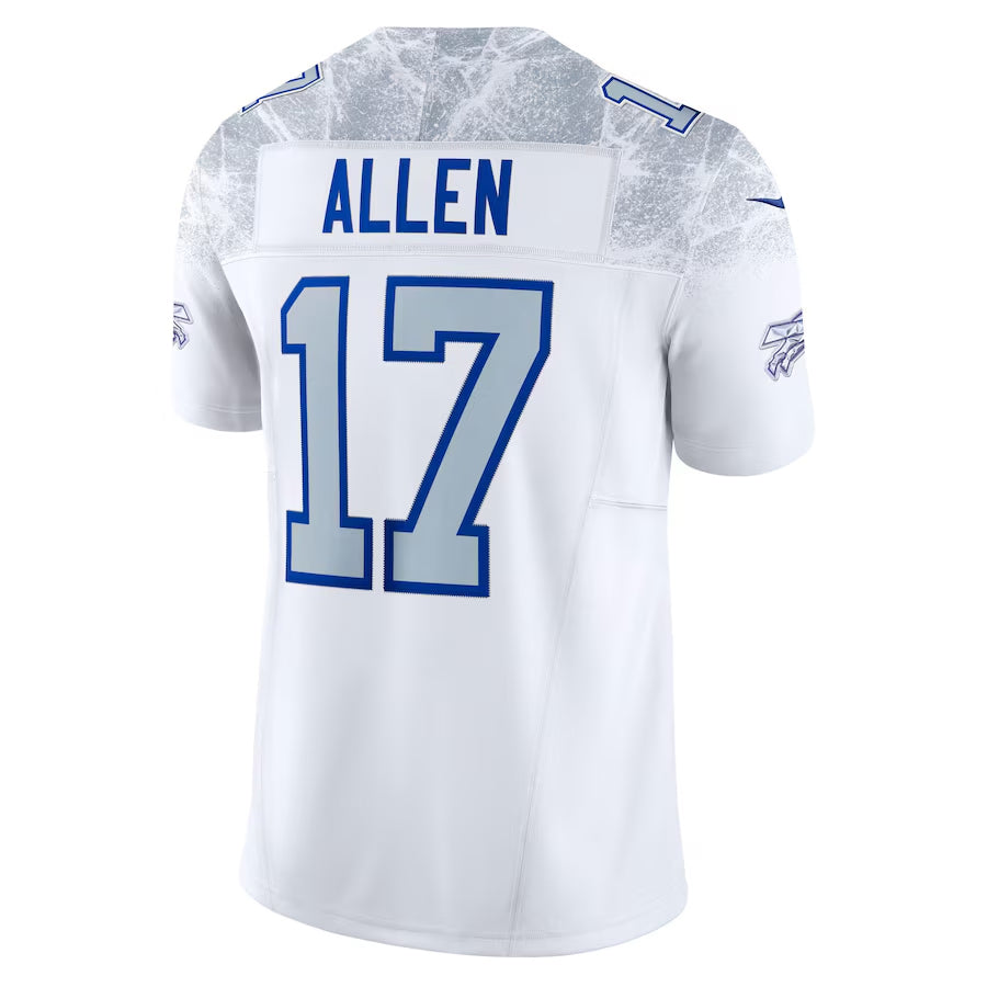 BIPIHUC B.Bills #17 Josh Allen Player White Rivalries Collection Vapor Limited Stitched Jerseys