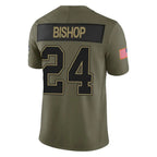 BIPIHUC B.Bills #24 Cole Bishop Player Olive Salute To Service Limited Home Game Stitched Jerseys