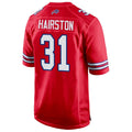 BIPIHUC B.Bills #31 Maxwell Hairston Player Red Home Game Stitched Jerseys