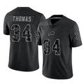 BIPIHUC B.Bills #34 Thurman Thomas Player Black RFLCTV Limited Stitched Jerseys