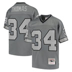 BIPIHUC B.Bills #34 Thurman Thomas Player Gray Throwback Replica Stitched Jerseys