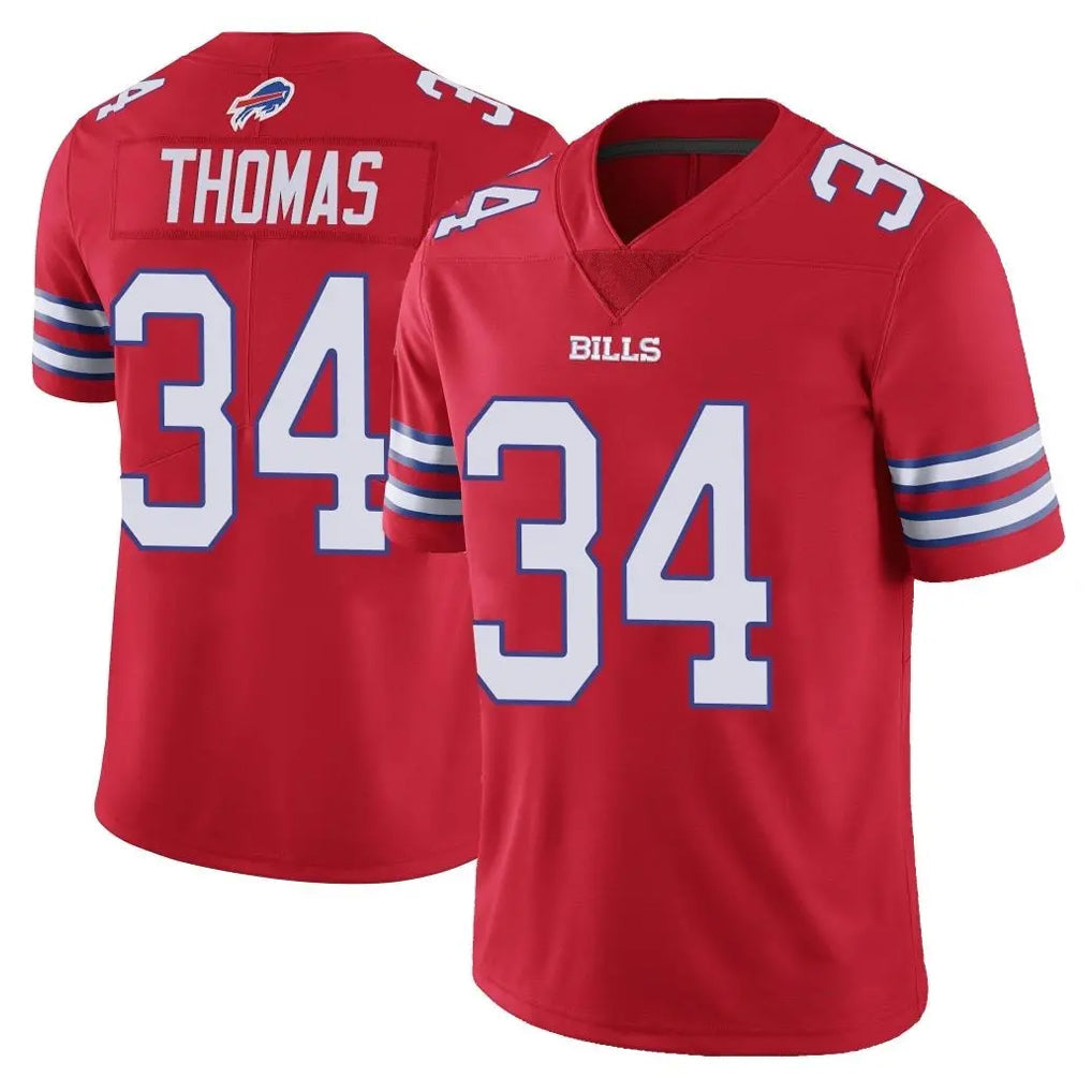 BIPIHUC B.Bills #34 Thurman Thomas Player Red Vapor Untouchable Limited Home Game Stitched Jerseys