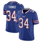 BIPIHUC B.Bills #34 Thurman Thomas Player Royal Vapor Untouchable Limited Stitched Jerseys