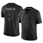 BIPIHUC B.Bills #3 Damar Hamlin Player Black RFLCTV Limited Stitched Jerseys