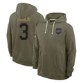 BIPIHUC B.Bills #3 Damar Hamlin Player Olive Salute To Service Hoodies Game Stitched Jerseys