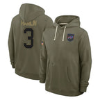 BIPIHUC B.Bills #3 Damar Hamlin Player Olive Salute To Service Hoodies Game Stitched Jerseys