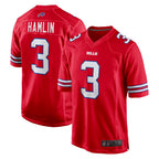 BIPIHUC B.Bills #3 Damar Hamlin Player Red Home Game Stitched Jerseys