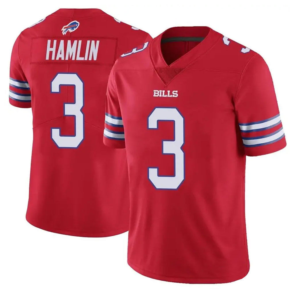 BIPIHUC B.Bills #3 Damar Hamlin Player Red Vapor Untouchable Limited Stitched Jerseys