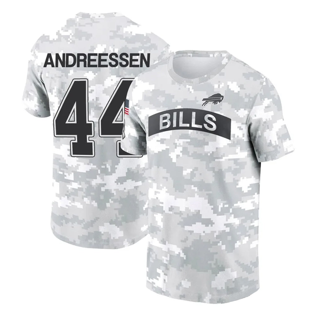 BIPIHUC B.Bills #44 Joe Andreessen Player Arctic Camo Salute to Service T-Shirt Hoodies Stitched Jerseys