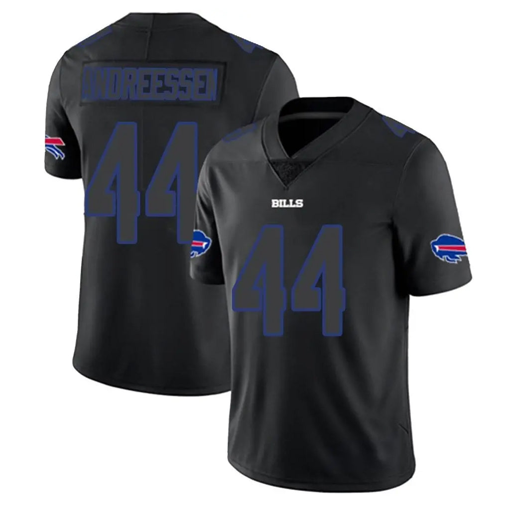 BIPIHUC B.Bills #44 Joe Andreessen Player Black Impact Limited Home Game Stitched Jerseys