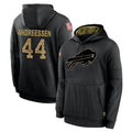 BIPIHUC B.Bills #44 Joe Andreessen Player Black Salute to Service Hoodies Hame Stitched Jerseys