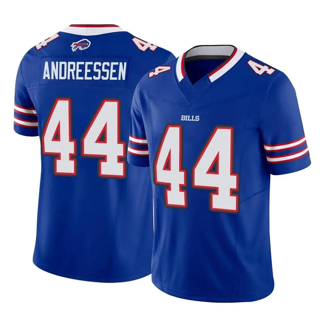 BIPIHUC B.Bills #44 Joe Andreessen Player Royal Vapor F.U.S.E. Limited Home Game Stitched Jerseys