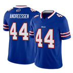 BIPIHUC B.Bills #44 Joe Andreessen Player Royal Vapor F.U.S.E. Limited Home Game Stitched Jerseys