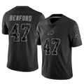BIPIHUC B.Bills #47 Christian Benford Player Black RFLCTV Limited Stitched Jerseys