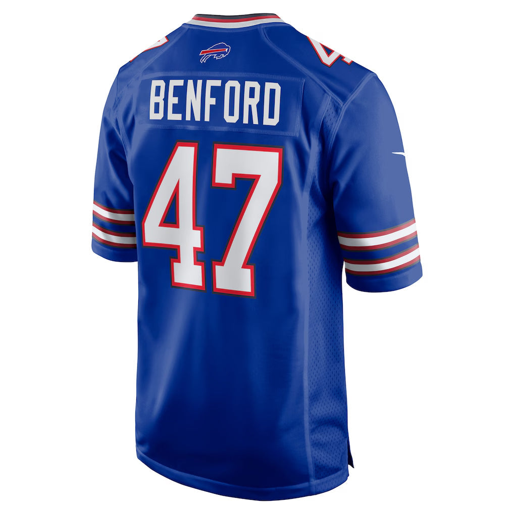 BIPIHUC B.Bills #47 Christian Benford Player Royal Home Game Stitched Jerseys
