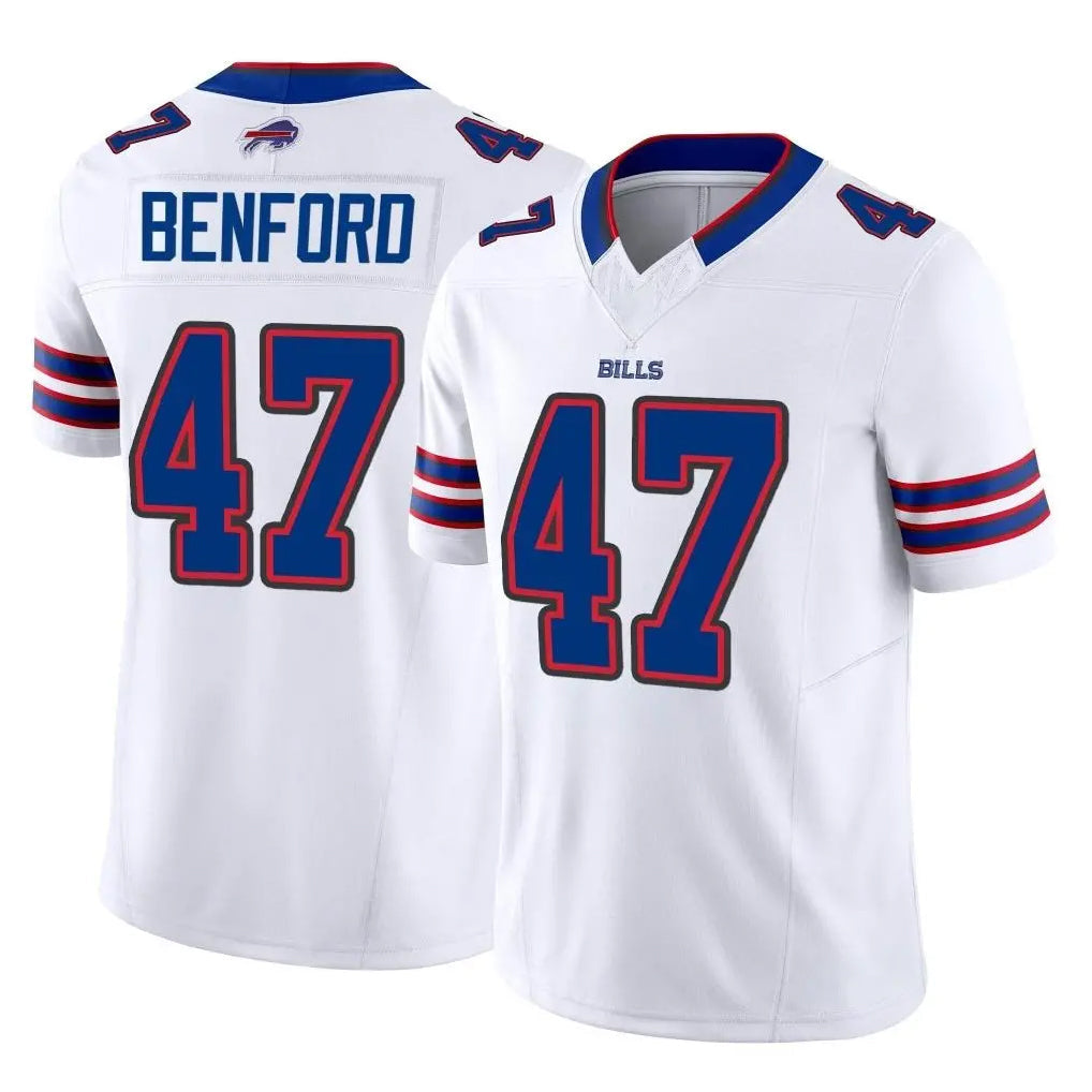 BIPIHUC B.Bills #47 Christian Benford Player White Vapor F.U.S.E. Limited Home Game Stitched Jerseys