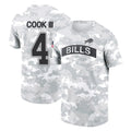 BIPIHUC B.Bills #4 James Cook III Player Arctic Camo Salute to Service T-Shirt Hoodies Stitched Jerseys
