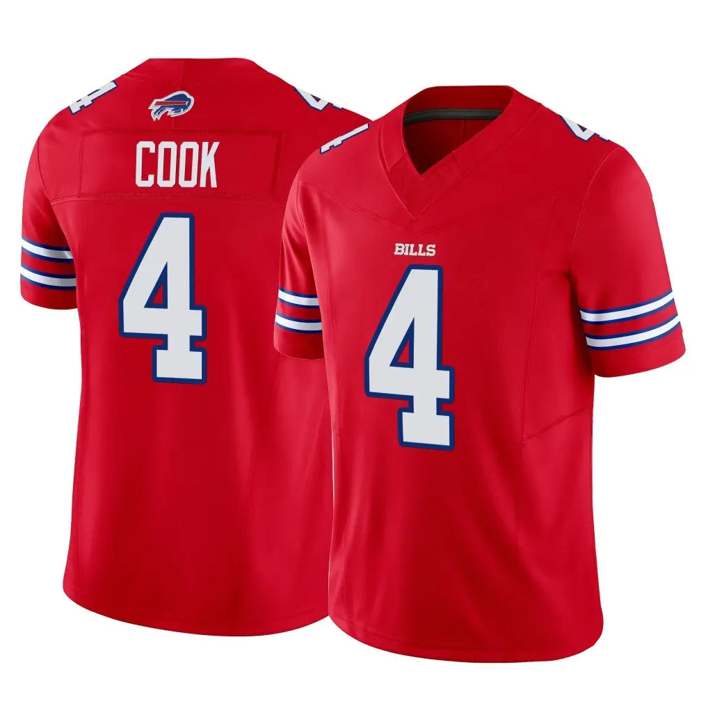 BIPIHUC B.Bills #4 James Cook III Player Red Vapor F.U.S.E. Jersey Limited Home Game Stitched Jerseys