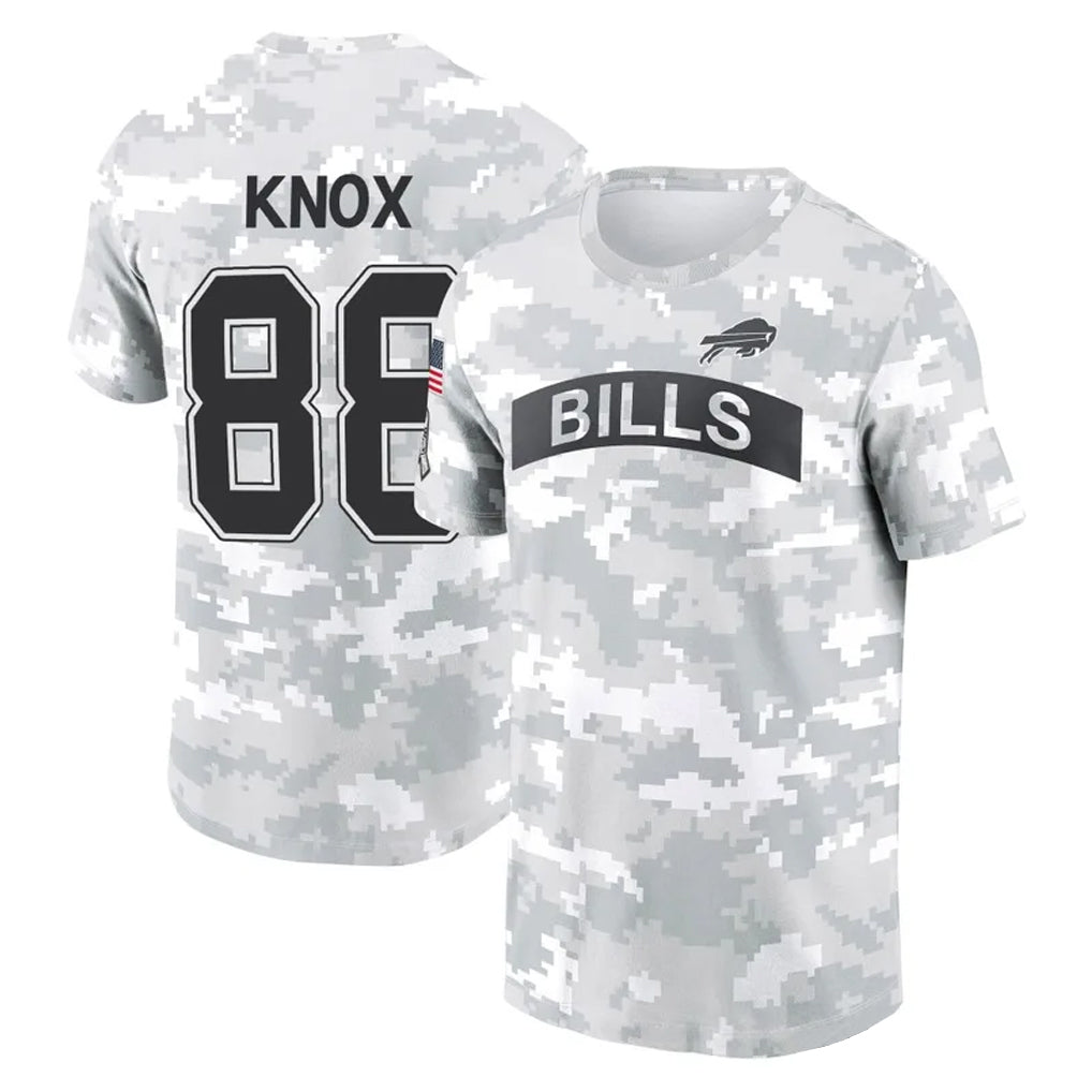 BIPIHUC B.Bills #88 Dawson Knox Player Arctic Camo Salute to Service T-Shirt Hoodies Stitched Jerseys
