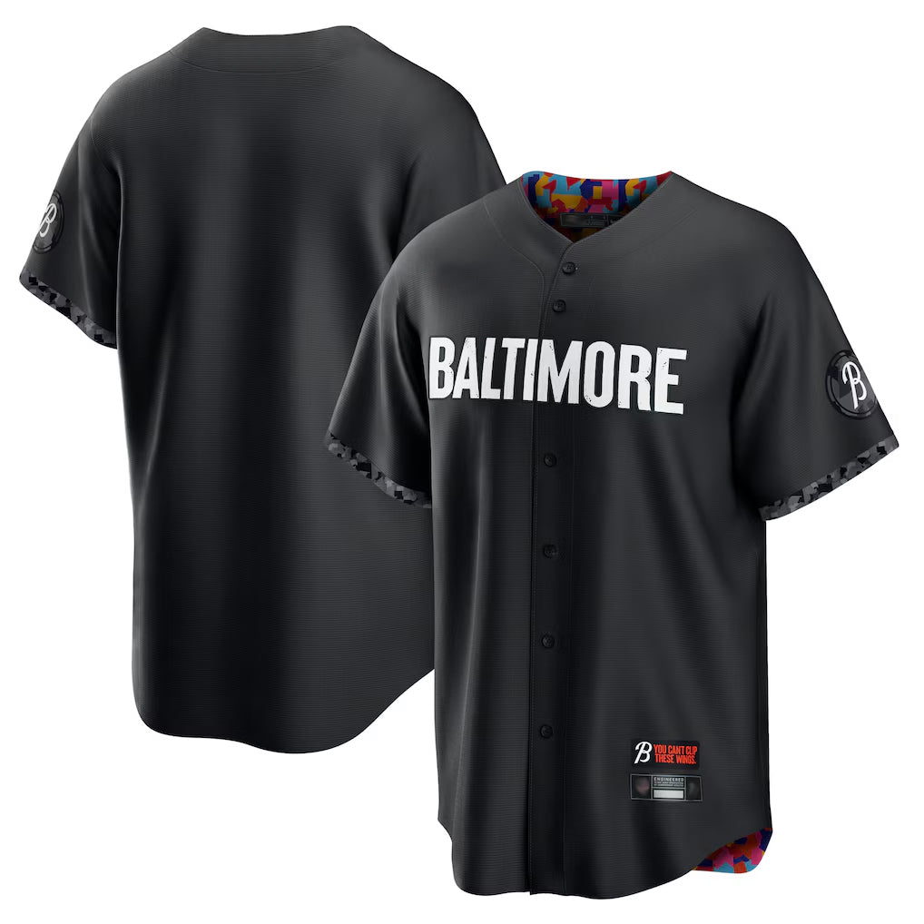 BIPIHUC B.Orioles Black City Connect Home Game Blank Player Stitched Jerseys