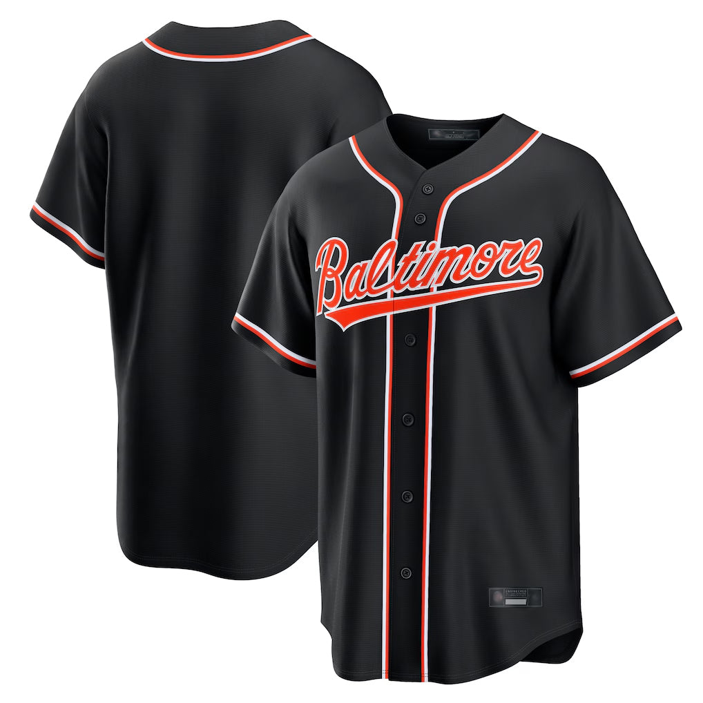 BIPIHUC B.Orioles Black Out Fashion Home Game Blank Player Stitched Jerseys