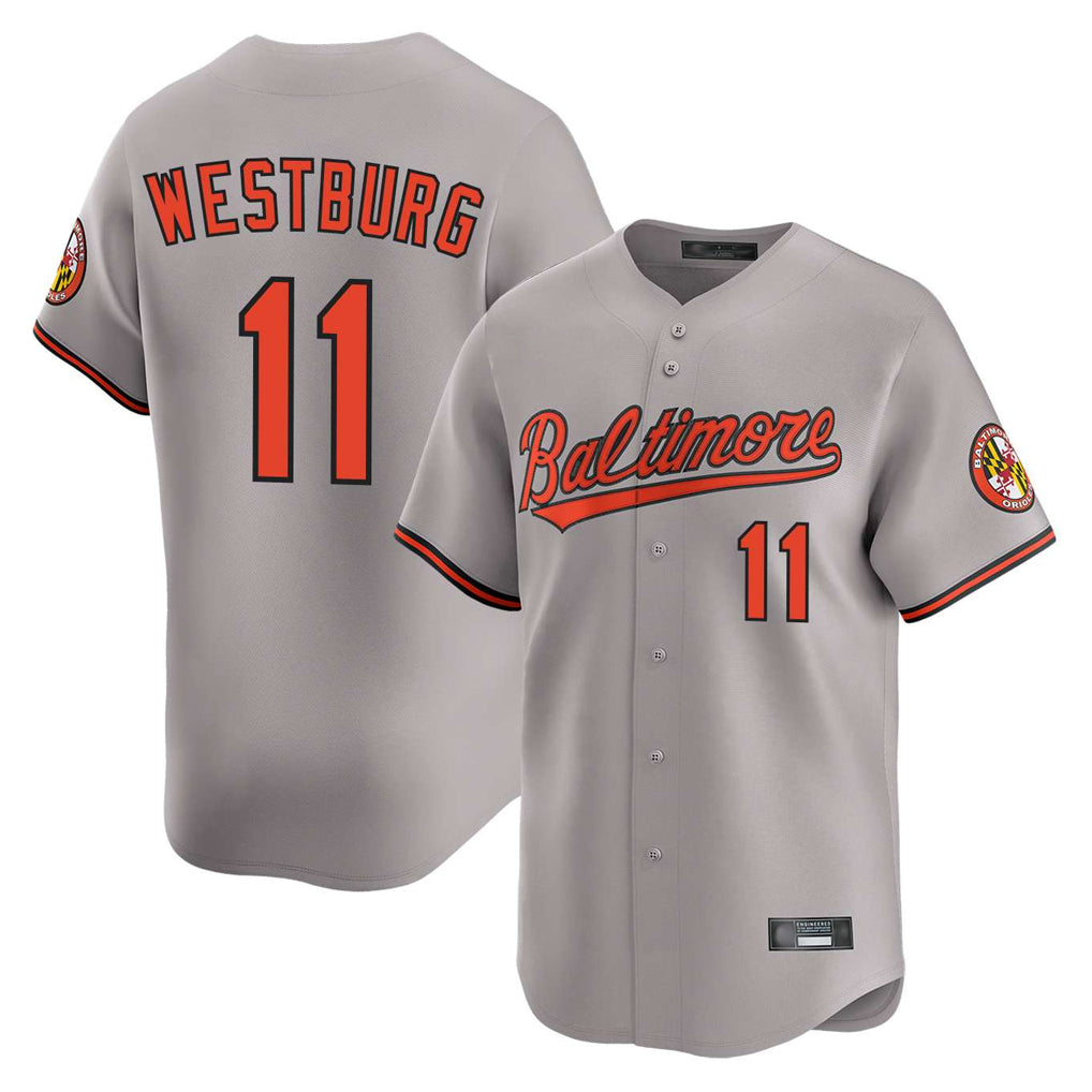 BIPIHUC B.Orioles #11 Jordan Westburg Player Gray Limited Home Game Stitched Jerseys