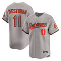 BIPIHUC B.Orioles #11 Jordan Westburg Player Gray Limited Home Game Stitched Jerseys