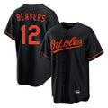 BIPIHUC B.Orioles #12 Dylan Beavers Player Black Home Game Stitched Jerseys