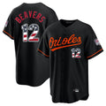BIPIHUC B.Orioles #12 Dylan Beavers Player Black USA 250 Fourth of July Home Game Stitched Jerseys