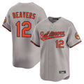 BIPIHUC B.Orioles #12 Dylan Beavers Player Gray Limited Home Game Stitched Jerseys