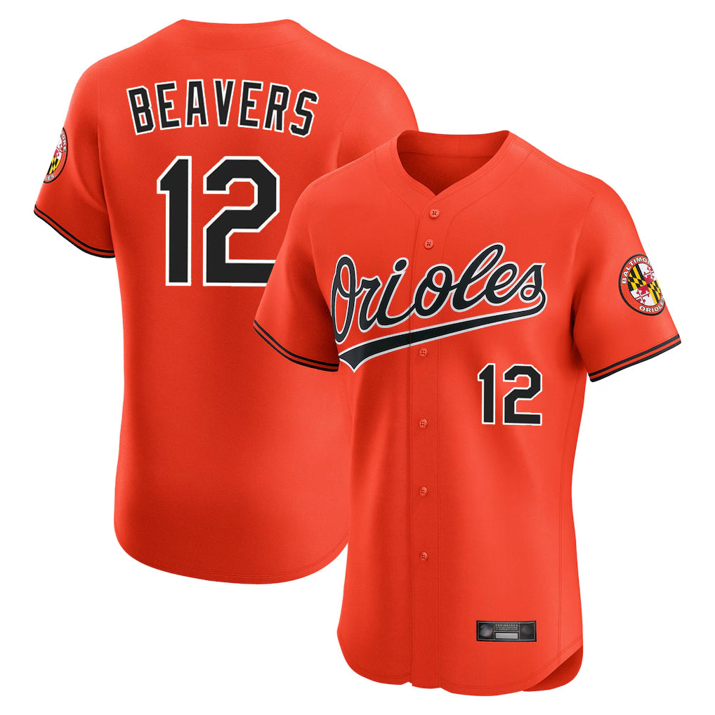 BIPIHUC B.Orioles #12 Dylan Beavers Player Orange Limited Elite Home Game Stitched Jerseys