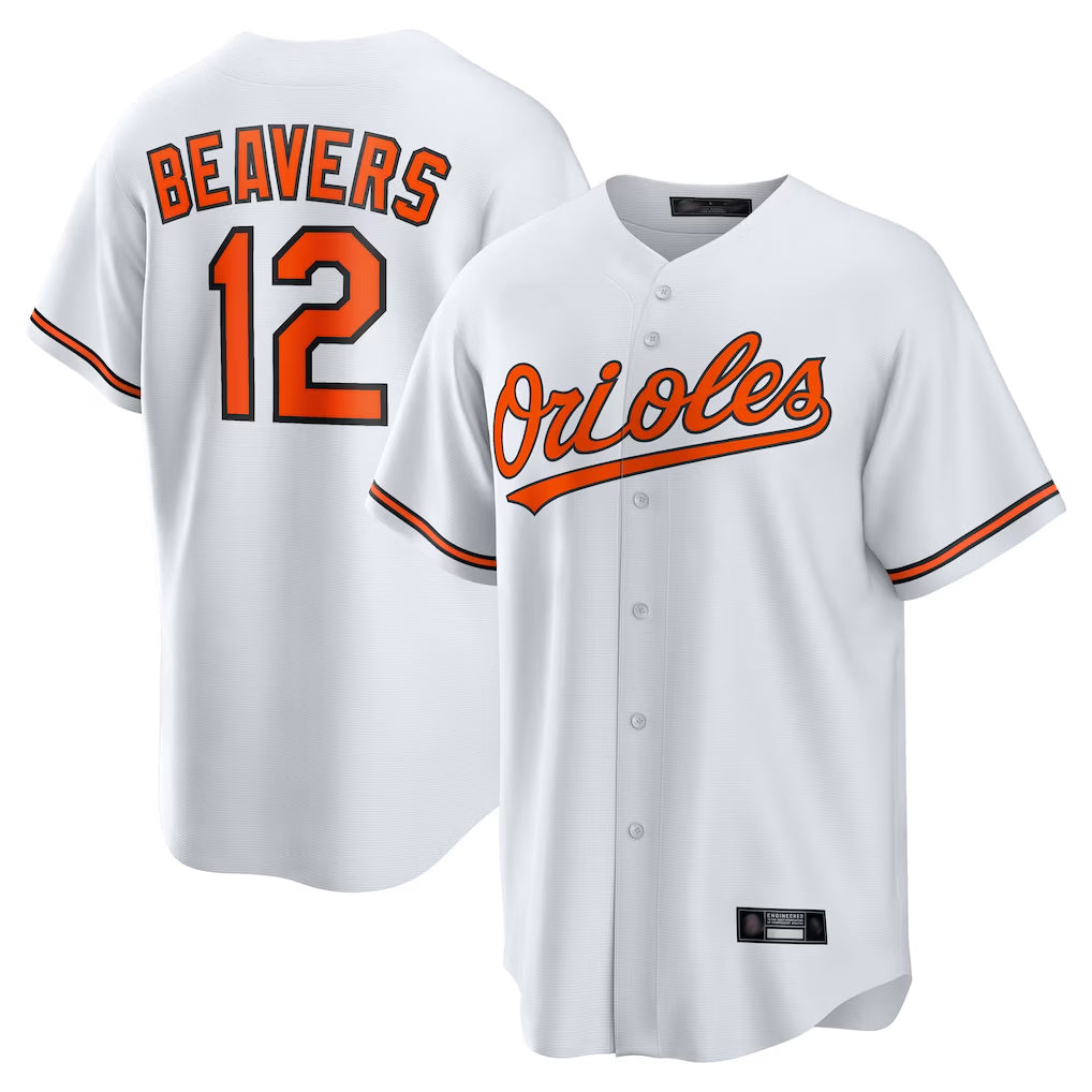 BIPIHUC B.Orioles #12 Dylan Beavers Player White Home Game Stitched Jerseys
