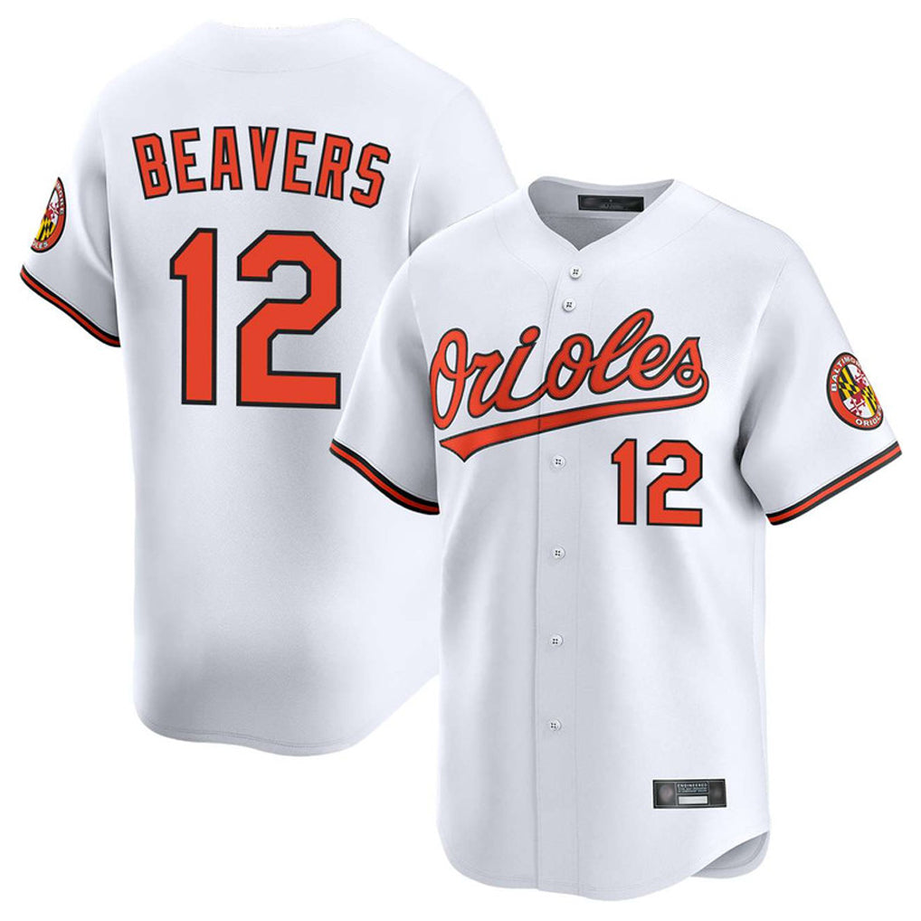 BIPIHUC B.Orioles #12 Dylan Beavers Player White Limited Home Game Stitched Jerseys