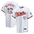 BIPIHUC B.Orioles #12 Dylan Beavers Player White USA 250 Fourth of July Home Game Stitched Jerseys