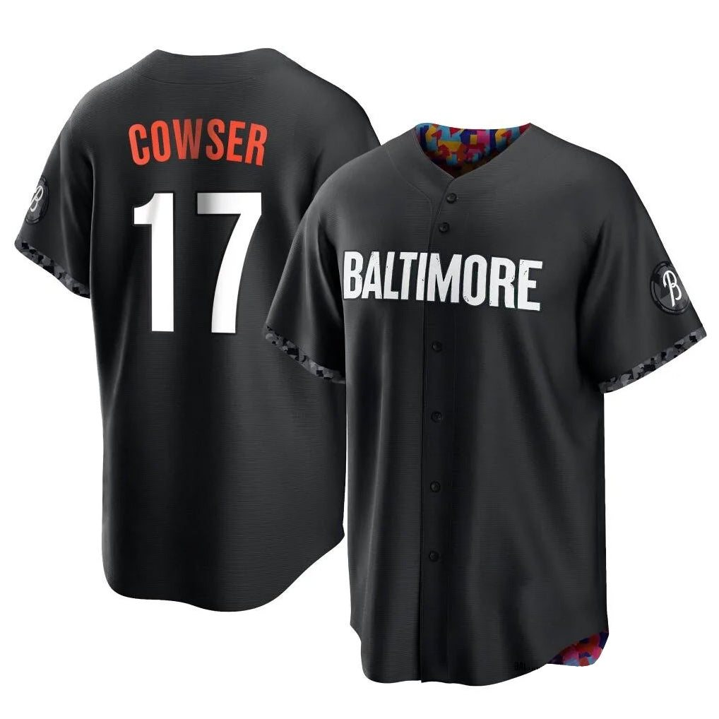 BIPIHUC B.Orioles #17 Colton Cowser Player Black City Connect Home Game Stitched Jerseys