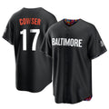 BIPIHUC B.Orioles #17 Colton Cowser Player Black City Connect Home Game Stitched Jerseys