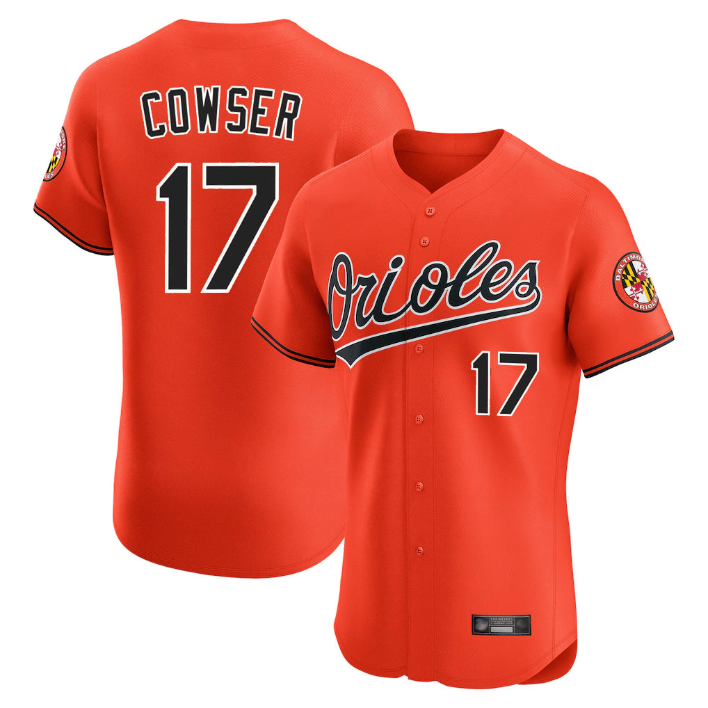 BIPIHUC B.Orioles #17 Colton Cowser Player Orange Limited Elite Home Game Stitched Jerseys