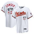 BIPIHUC B.Orioles #17 Colton Cowser Player White USA 250 Fourth of July Home Game Stitched Jerseys