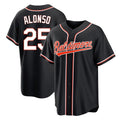BIPIHUC B.Orioles #25 Pete Alonso Player Black Out Home Game Stitched Jerseys